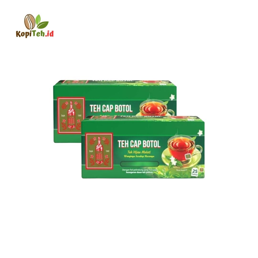2x 50gr Teh Cap Botol jasmine green tea bags from Indonesia