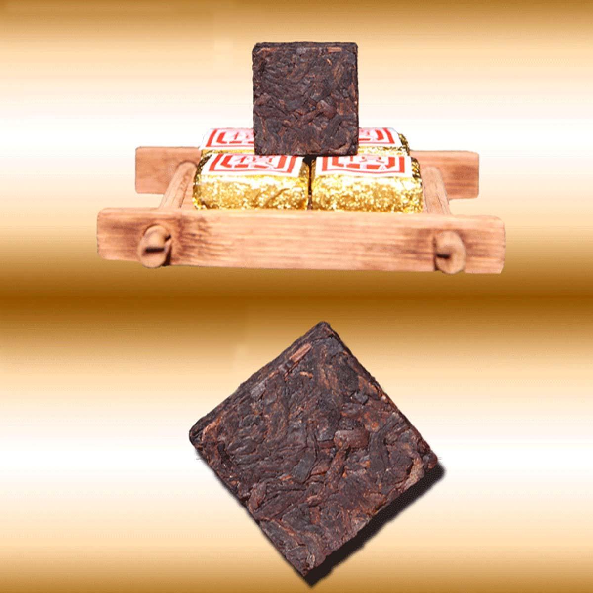 1Pc/Cup Mini Brick Tea Ripe Puerh Tea Yunnan Bulk Bohai Square Puer Tea 50g-500g