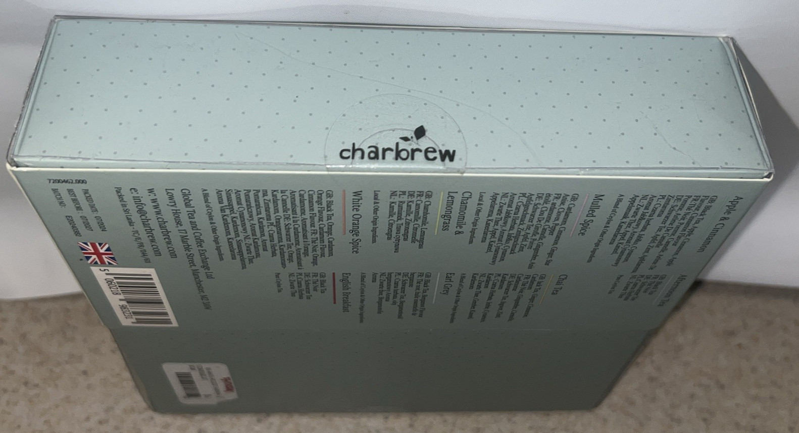 Charbrew Tea Gift Set – 16 Individual Cup Brews (2 Each of 8 Flavors) SEALED NEW