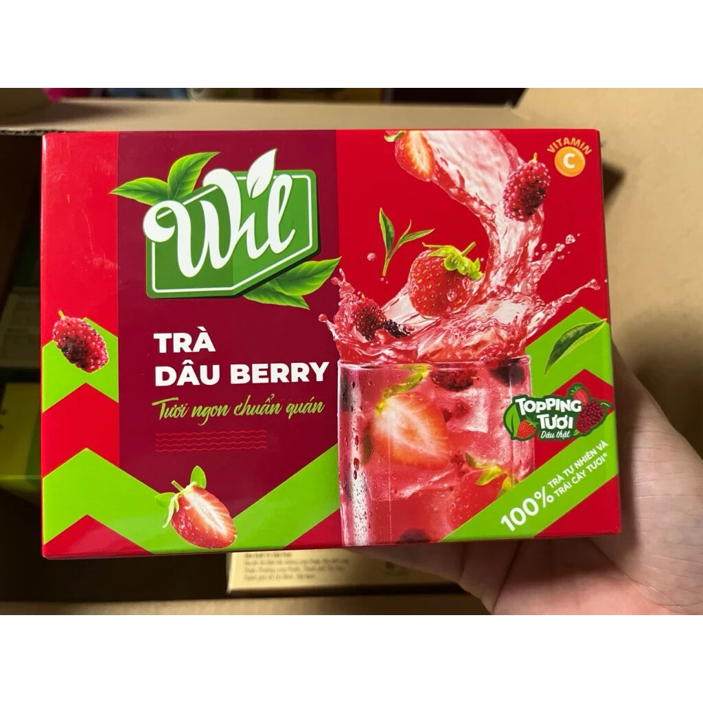 Vietnamese Tea Strawberry Berry Tea With Real Topping 140G (5 Packs x 14g)