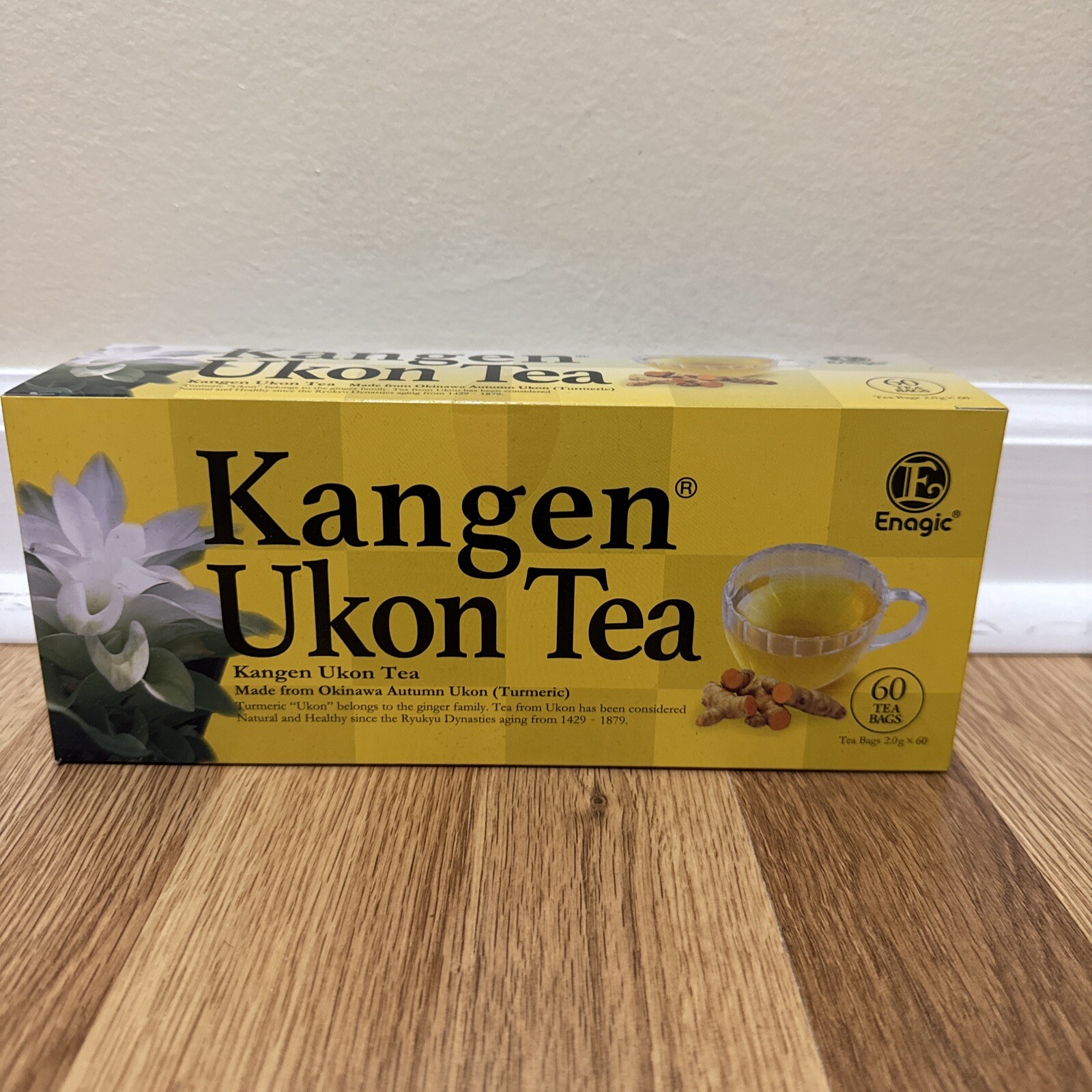 Kangen Ukon Turmeric Tea 60 Bags 100% Organic by Enagic  Sealed New