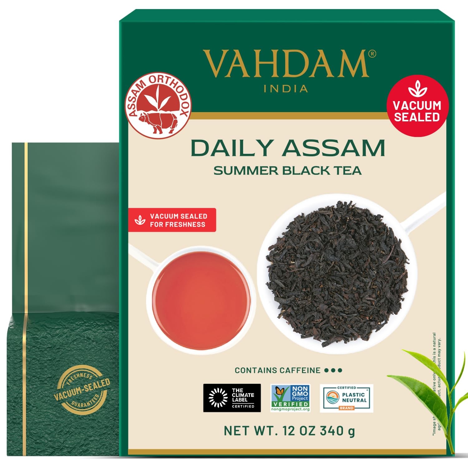 VAHDAM, Assam Black Tea Leaves 340g/12oz 170+ Servings | High Caffeine, Non G…