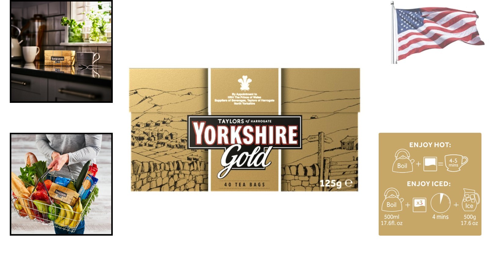 40 Allergen-Free Yorkshire Gold Tea Bags – Richly Malty British Breakfast Blend