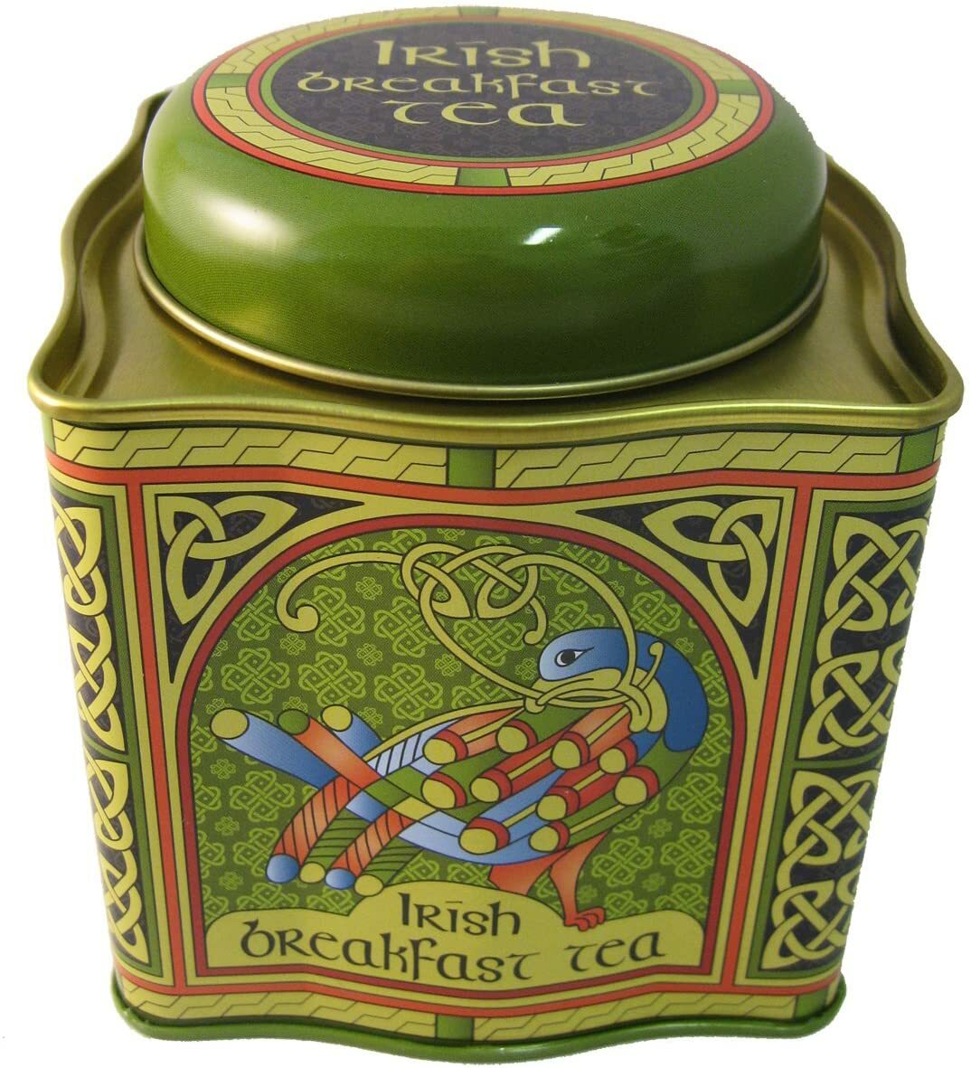 Irish Breakfast Tea Celtic Peacock Tin African Indian Gold Blend 50 Bags 125g