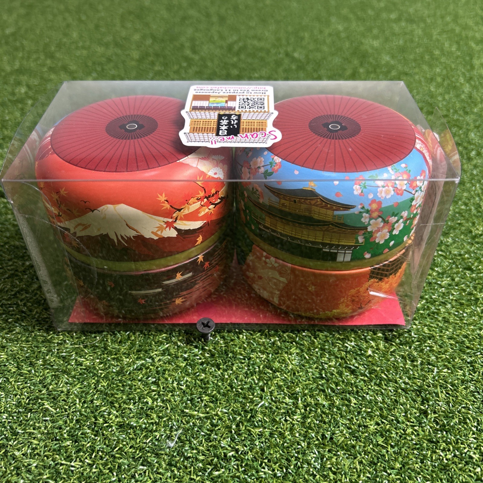 Japanese TA-FU Premium Green Tea & Matcha Genmaicha Canister Gift Set JAPAN MADE