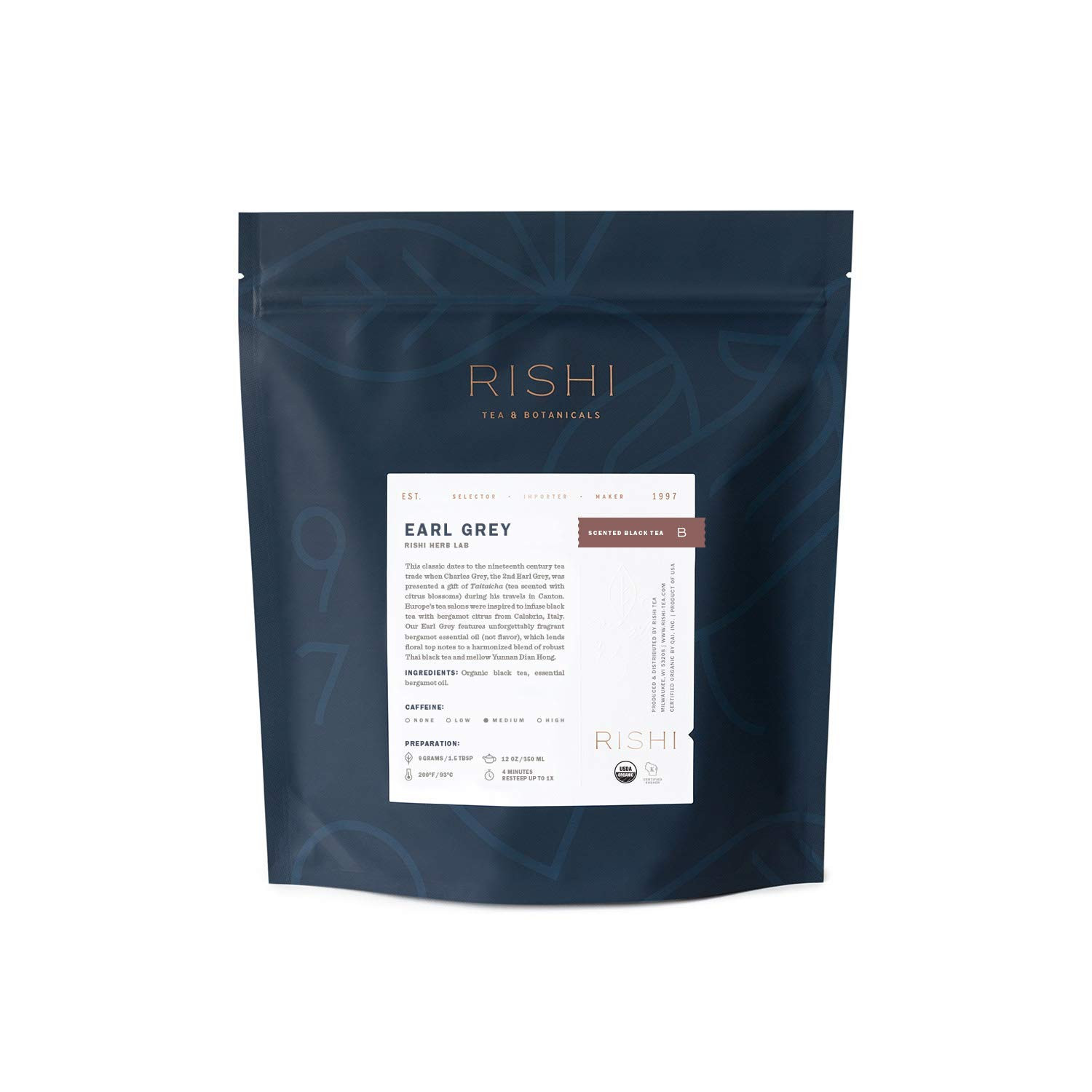 Rishi Tea Earl Grey Tea – Organic Loose Leaf Pure Black Tea with Bergamot Oil…