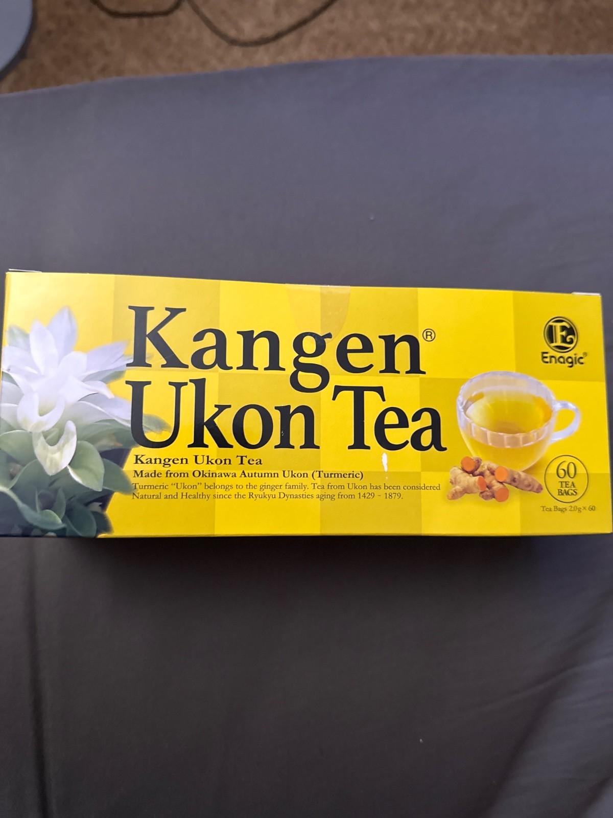 Kangen Ukon Turmeric Tea 60 Bags 100% Organic by Enagic – Sealed New