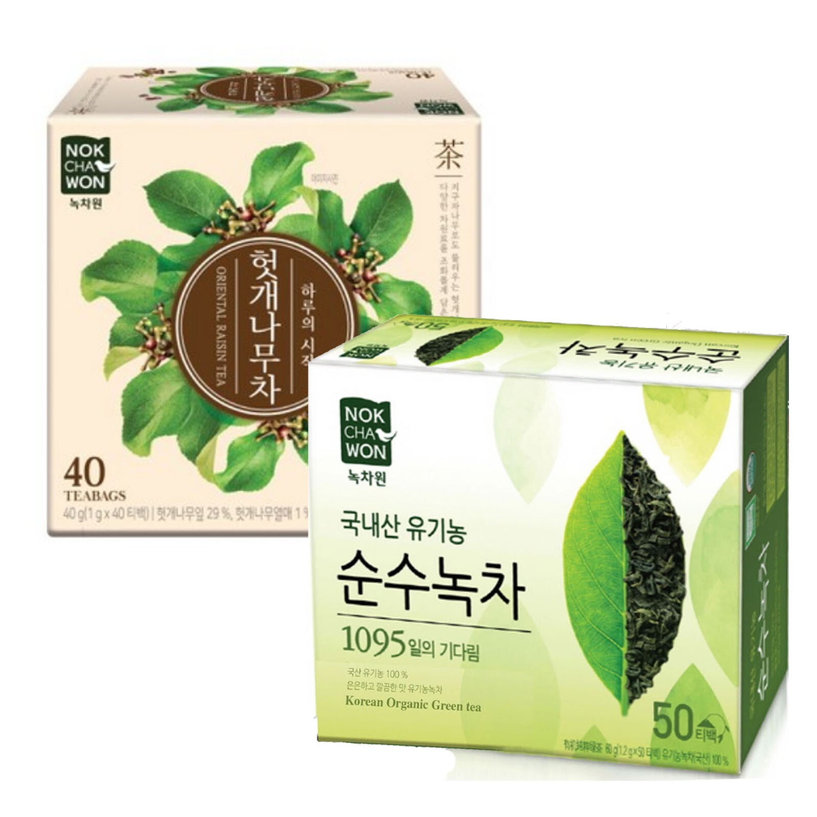 Korea Nokchawon Organic Pure Green t + Oriental Raisin Tree T 90 T bag