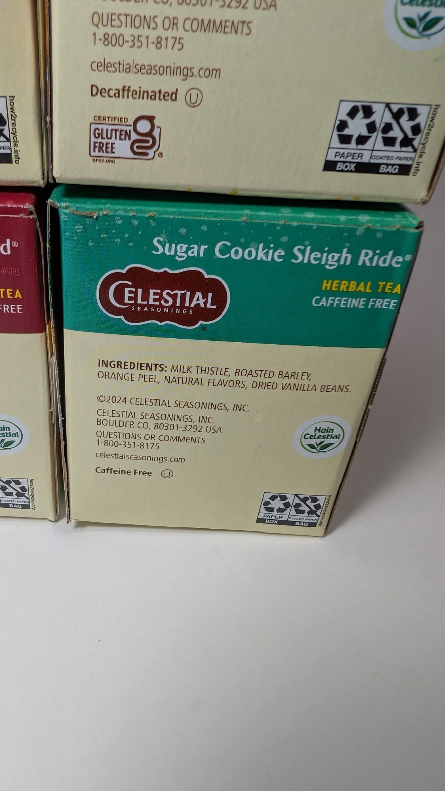Celestial Seasonings Winter Spice Herbal Tea Collection 72 Bags, 4 Boxes Flavors