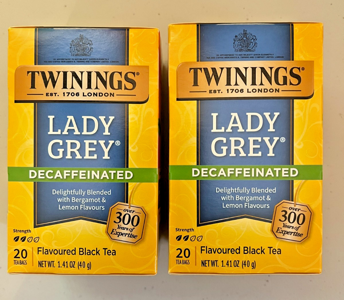 2 Pack – Twinings Lady Grey Decaffeinated Black Tea – 20 Count (40 servings)