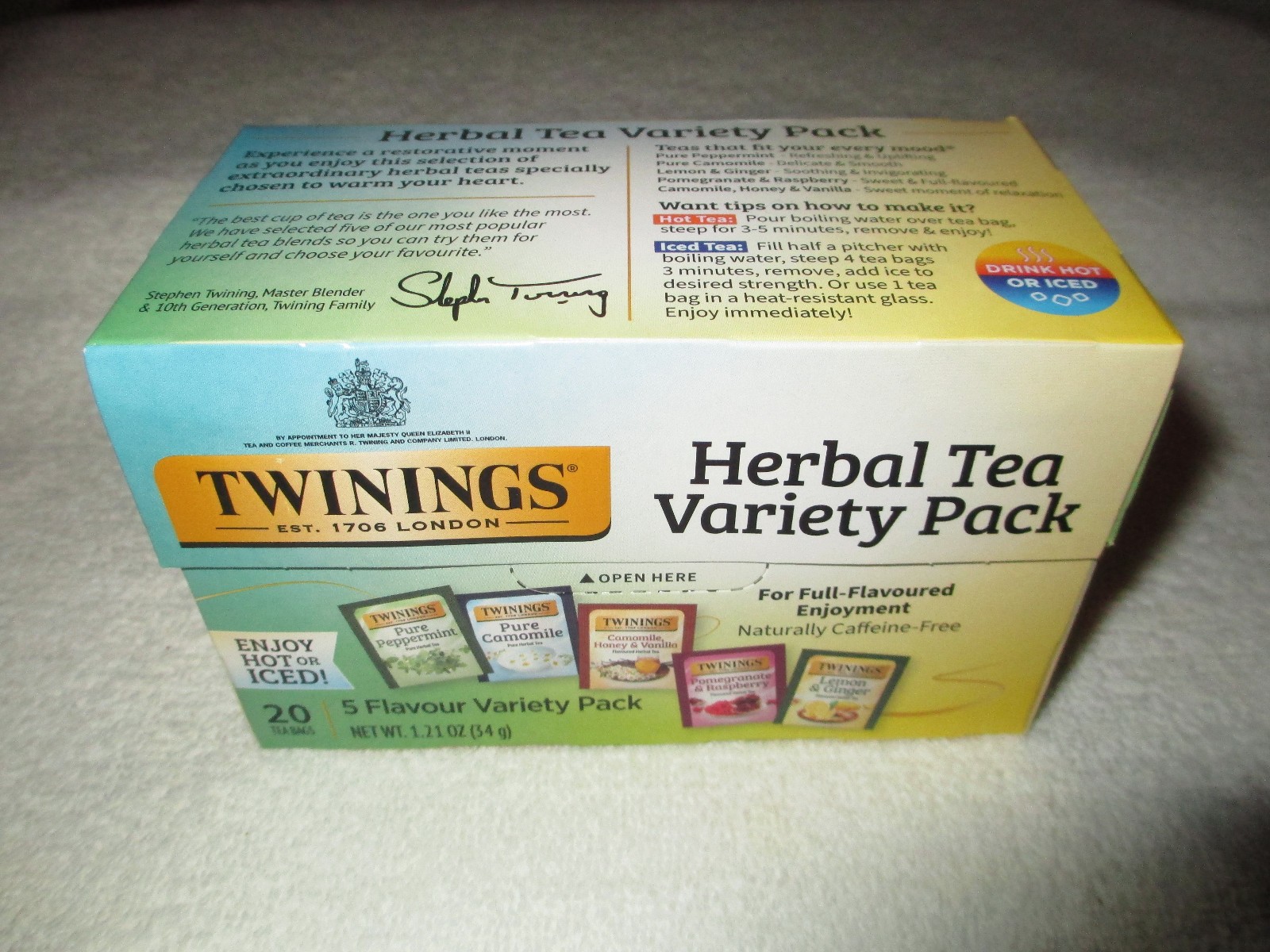 TWINNINGS HERBAL TEA VARIETY PACK BRAND NEW IN PACKAGING + EXTRA & FREE SHIPPING