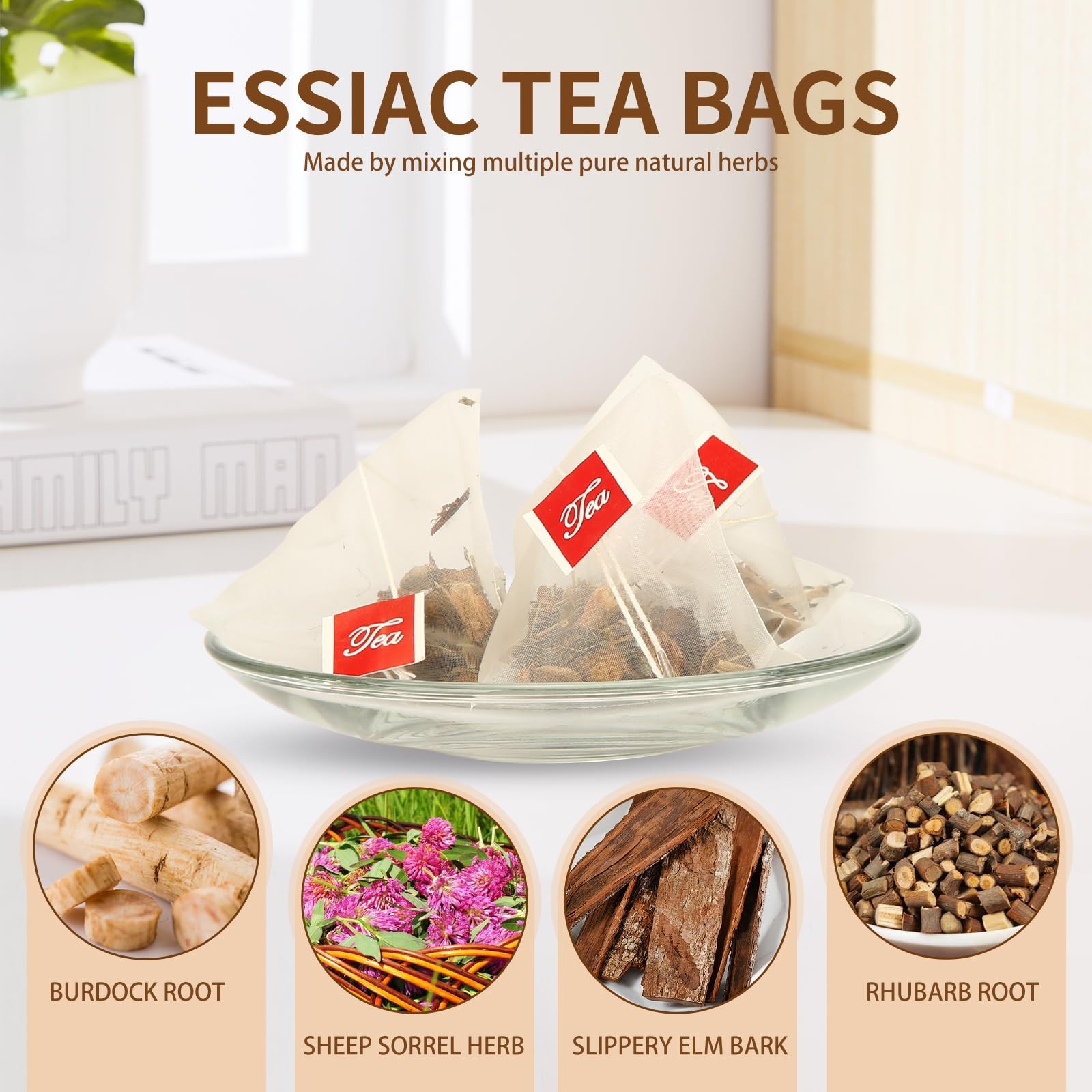 Essiac Tea Bags 5.3 Oz 3g X 50 Bags Herbal Tea Blend 50 Count Tea Bags Caffeinef