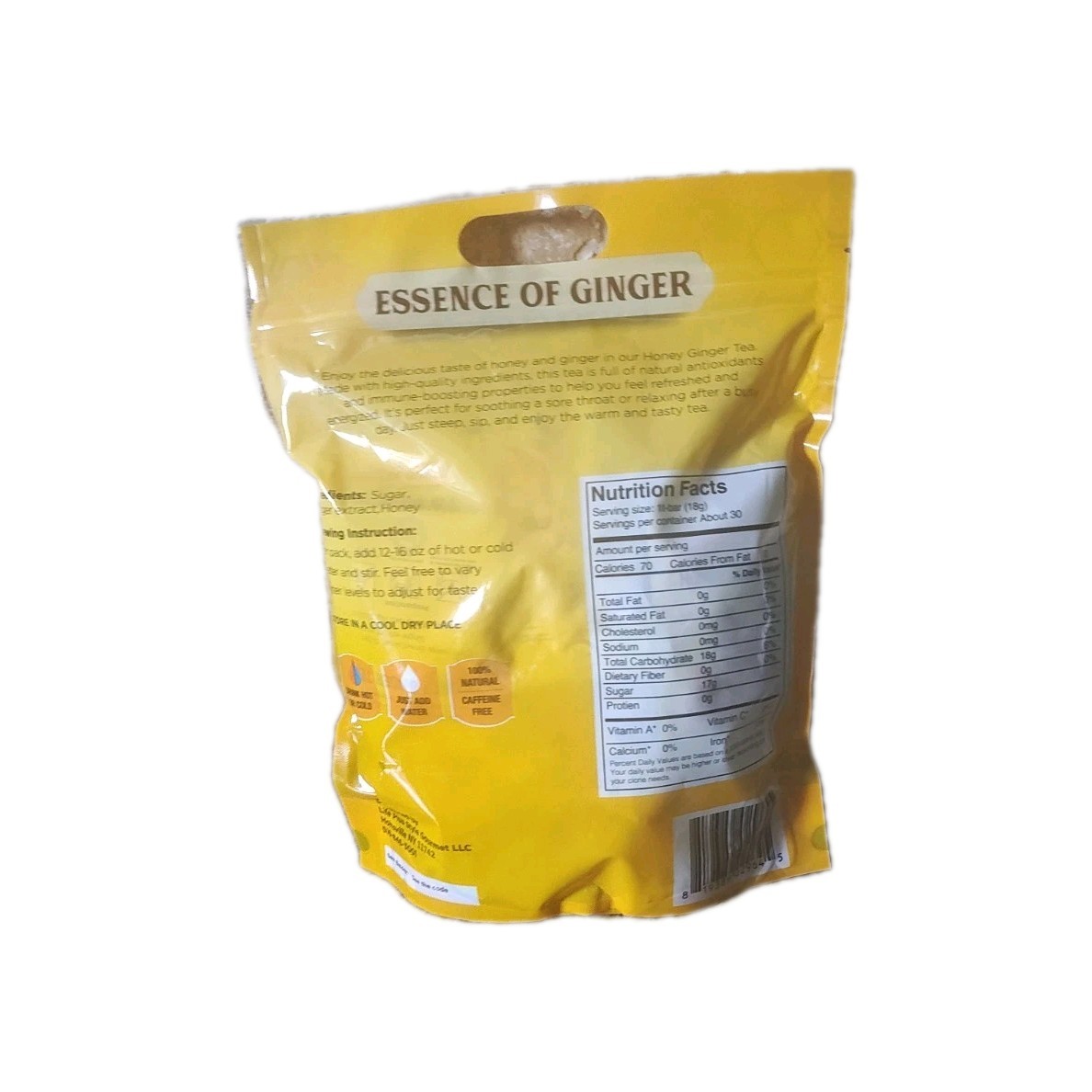 Prince of Peace Lemon Ginger Honey Crystals Instant Tea 30 Sachets, 19 Oz