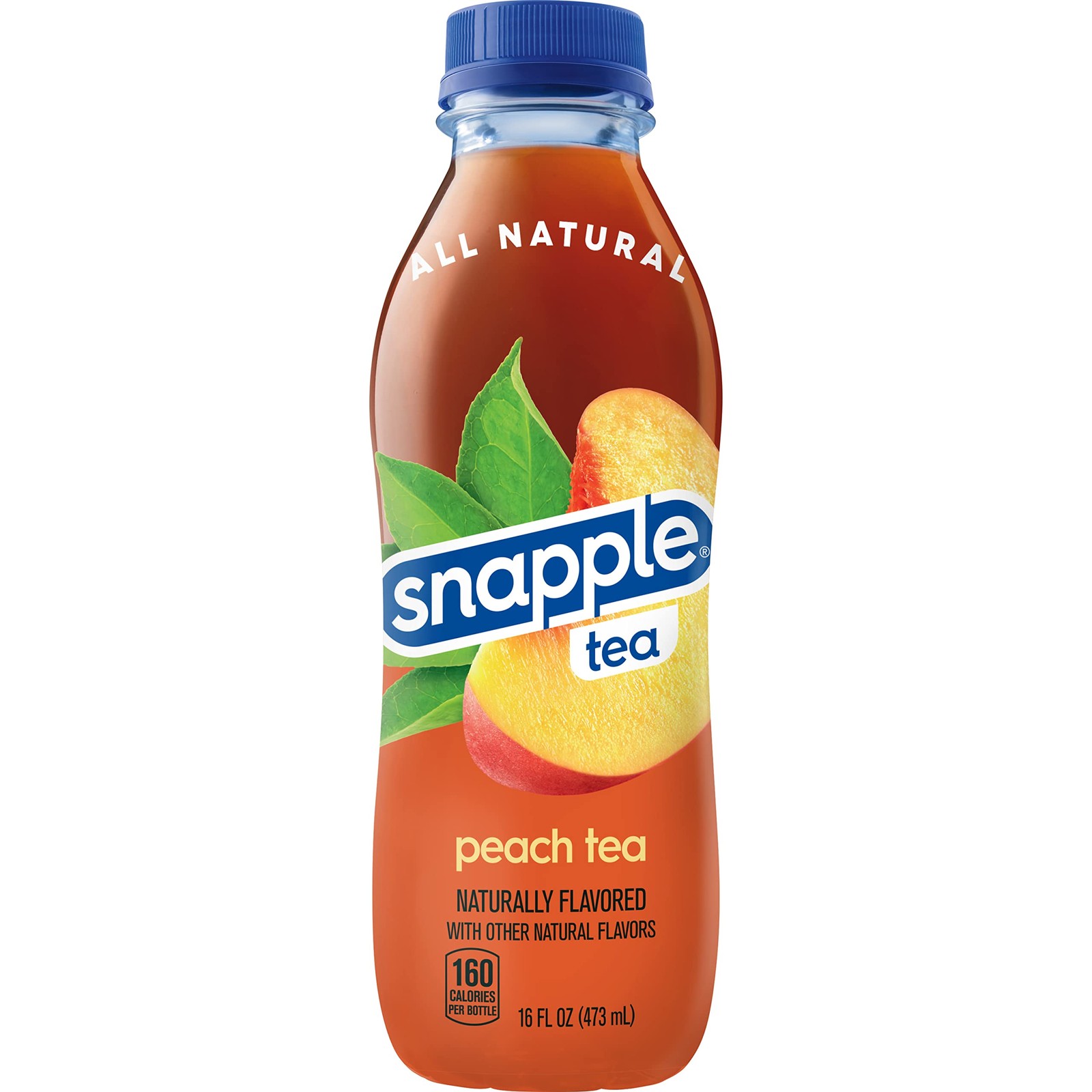 Peach Tea, 16 fl oz recycled plastic bottle, Pack of 12