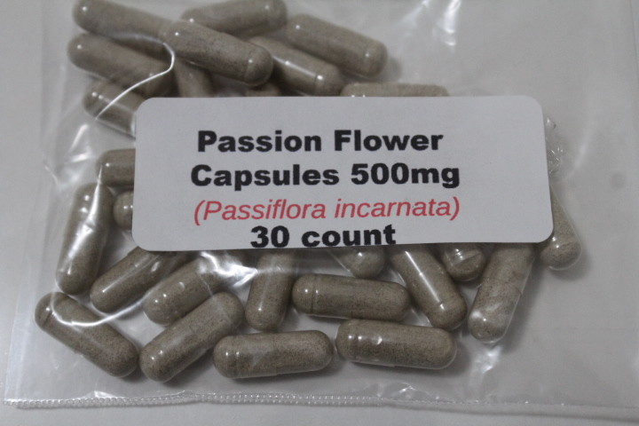 Passion Flower Powder Capsules 500mg (Passiflora Incarnate) 30 count