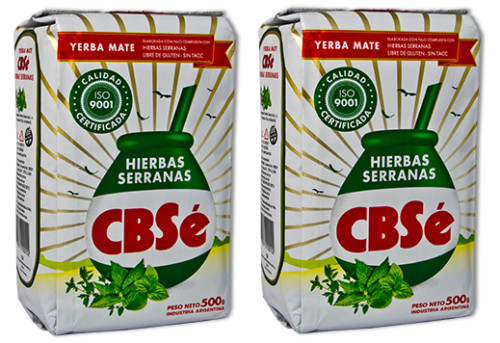 (2 -Pack) Yerba Mate CBSE Hill Herbs-Orange-Lemon-Silhouette-Guarana-Grapefruit