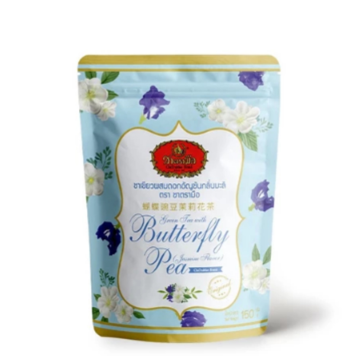 Cha Tra Mue Jasmine Butterfly Pea Herbal Tea 150g Natural ThaiTea Drink Thailand