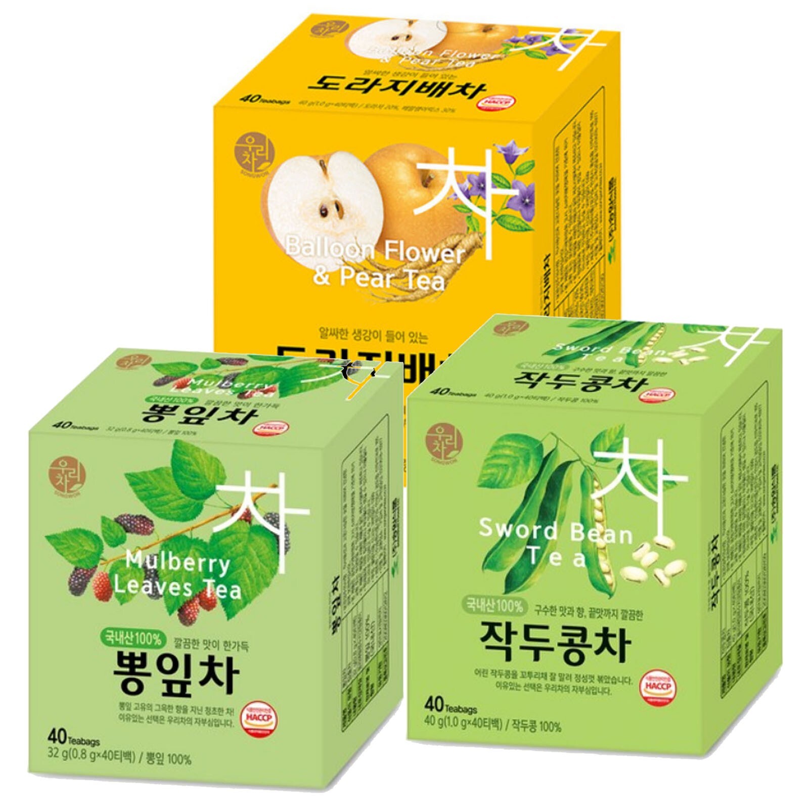 Korean Songwon Mulberry + Sword Bean + Bellflower Pear Tea 120 T bag