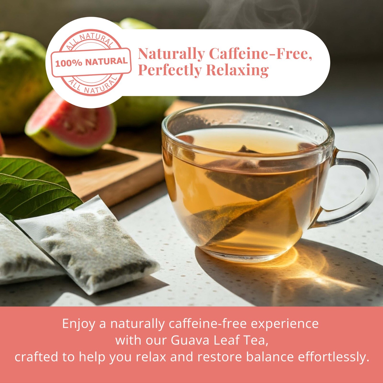 150 Organic Guava Leaf Tea Bags, Pure Guava Leaves Tea, Te de Hojas De Guayaba