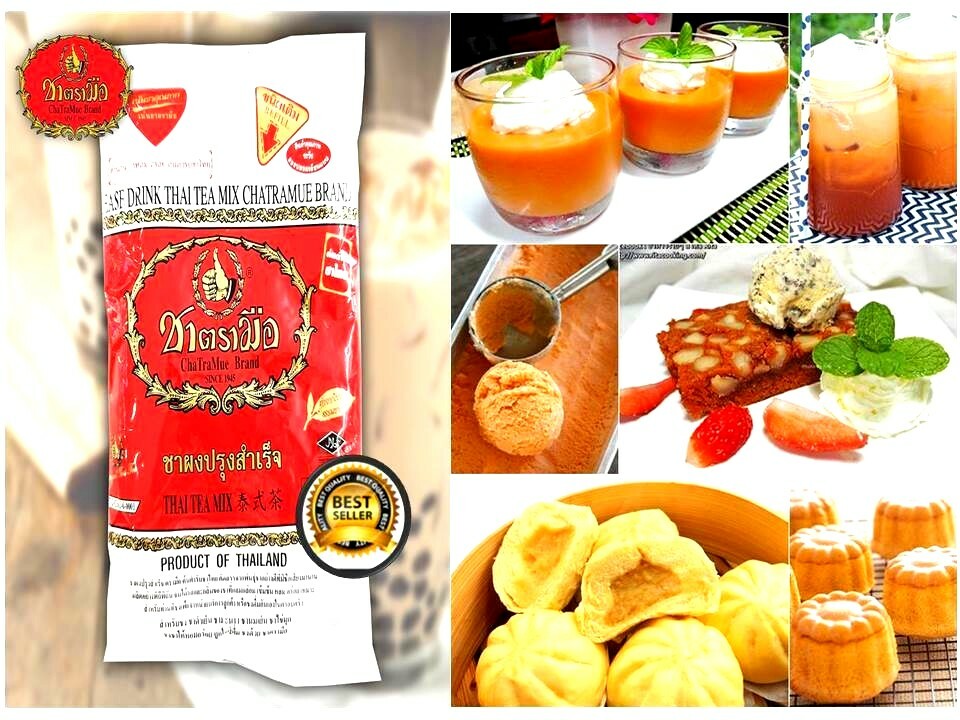 2x Thai Tea Cha Tra Mue Original Best Seller 400 g. Free Tea Bags 3.5 “