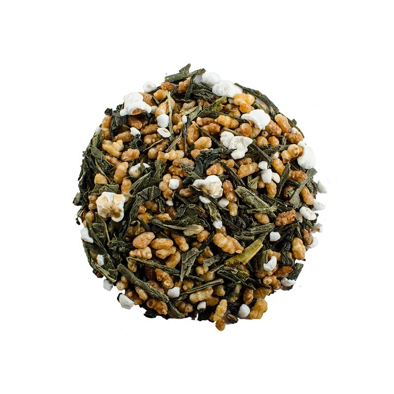 1 LB Genmaicha Genmachai Japanese Blended Loose Leaf Green Tea Natural Flavor