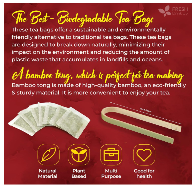 , Premium 140 Hibiscus Flowers Tea Bags, 100% Natural, Handmade & Pure from Hibi
