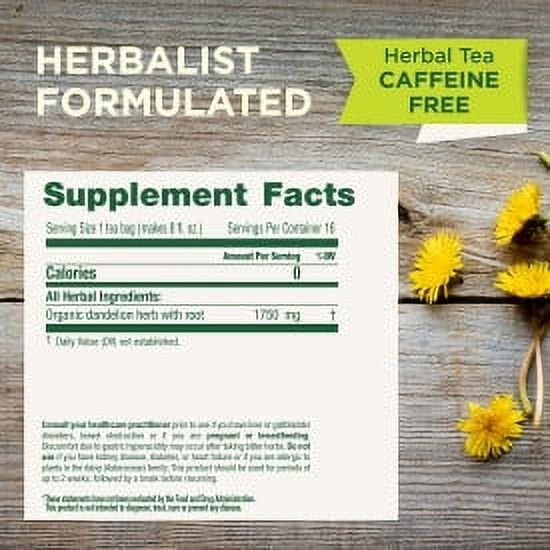 Dandelion Leaf & Root Tea 16 Bag