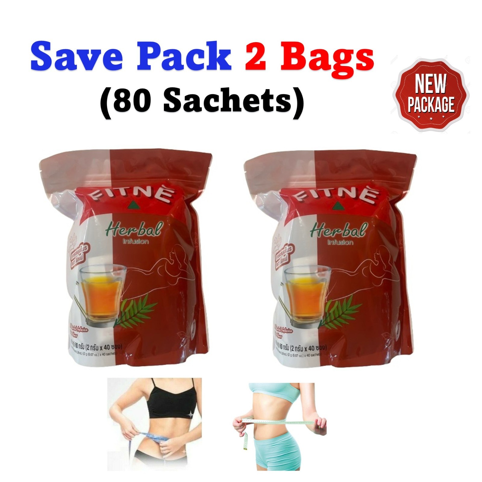 80 tea bag FITNE Slimming Herbal Tea Original Infusion Detox Diet Weight Loss