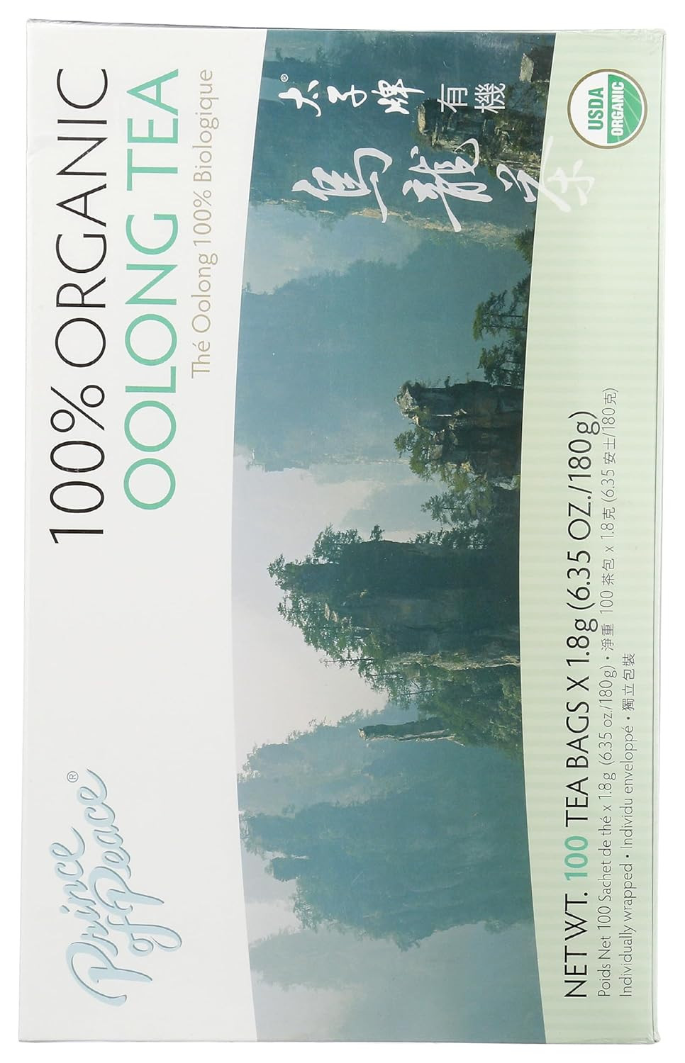 Prince of Peace Organic Oolong Tea, 100 Tea Bags – 100% Organic Black Tea – Unsw