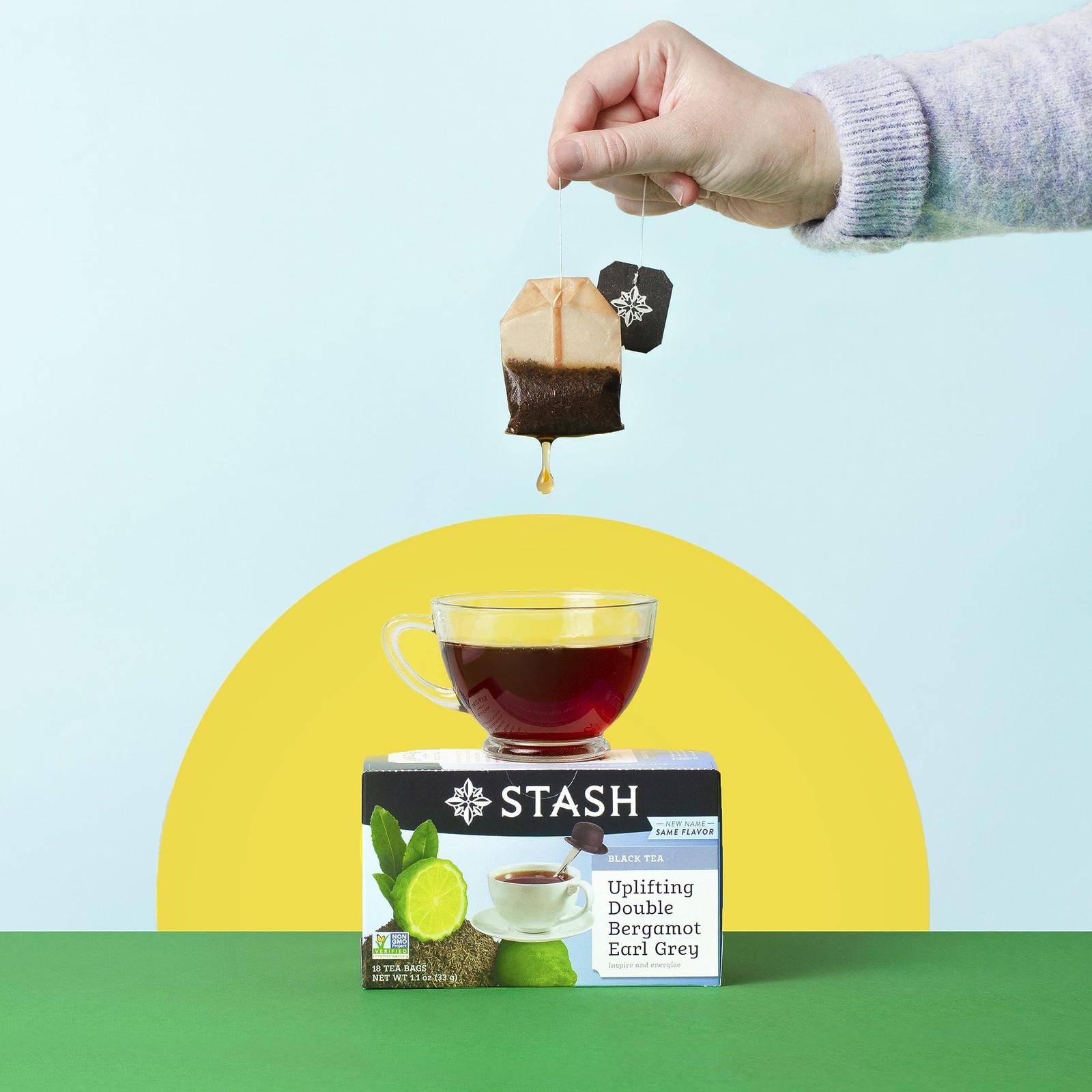 Stash Tea Double Bergamot Earl Grey 108 Plastic Free Tea Bags High Caffeine