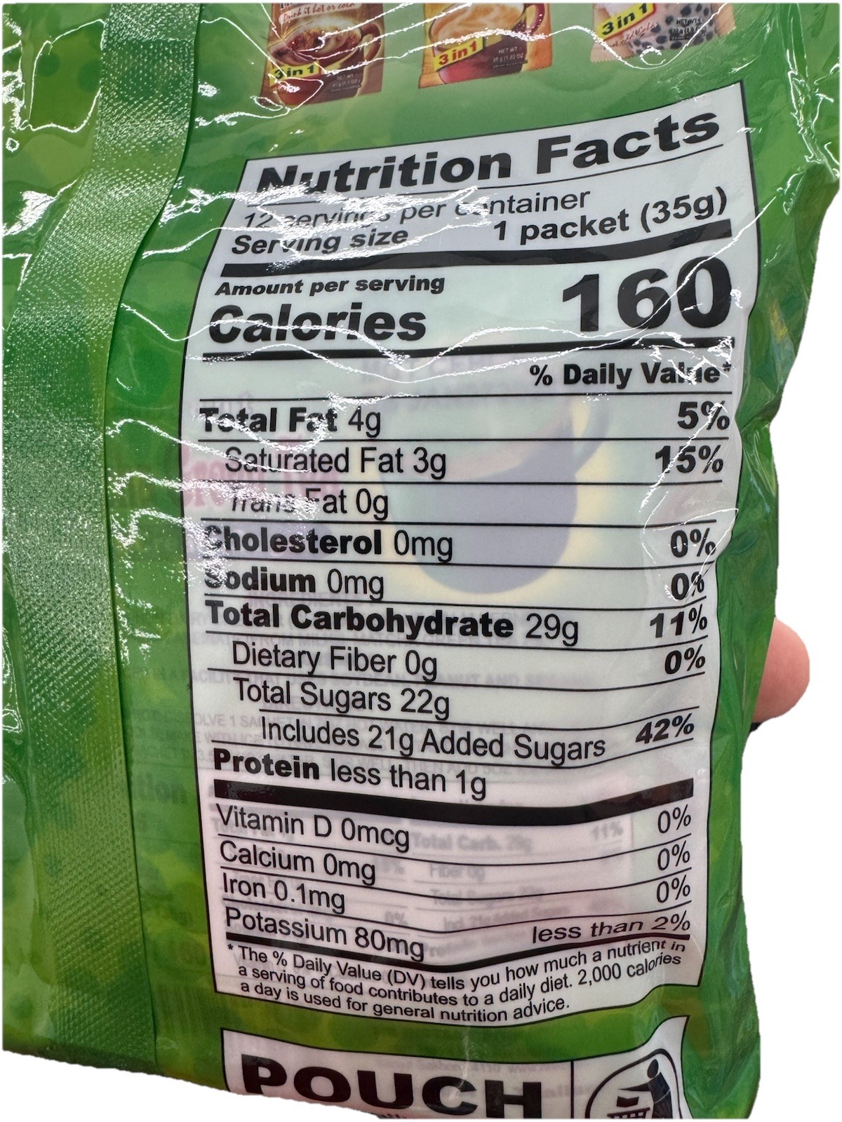 2 PACK DEDE 3 IN 1 INSTANT MATCHA GREEN TEA WITH CREAM SUGAR