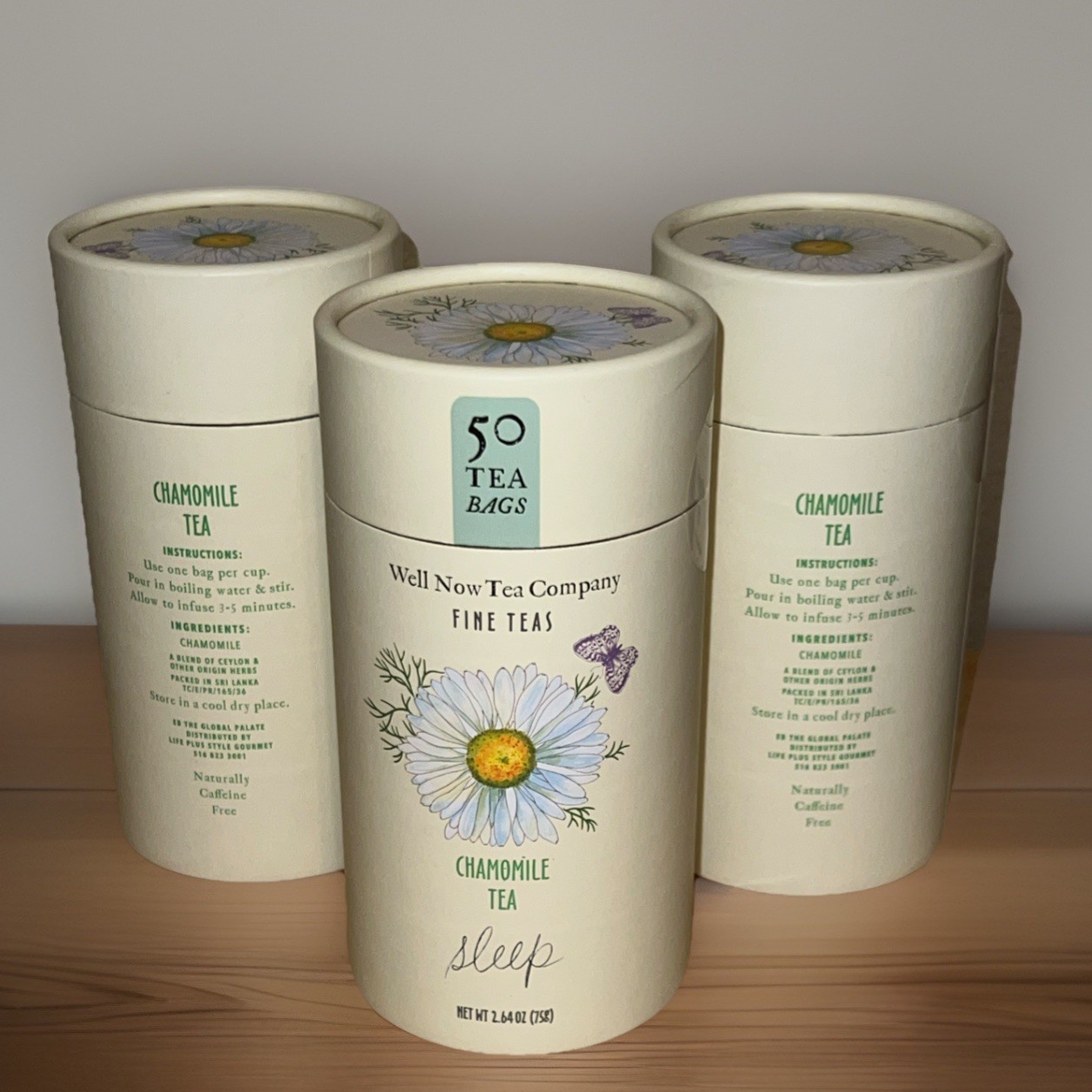 WELL NOW TEA Co 🫖 Fine Teas Organic CHAMOMILE TEA – SLEEP – 50 Bags X 1 tube