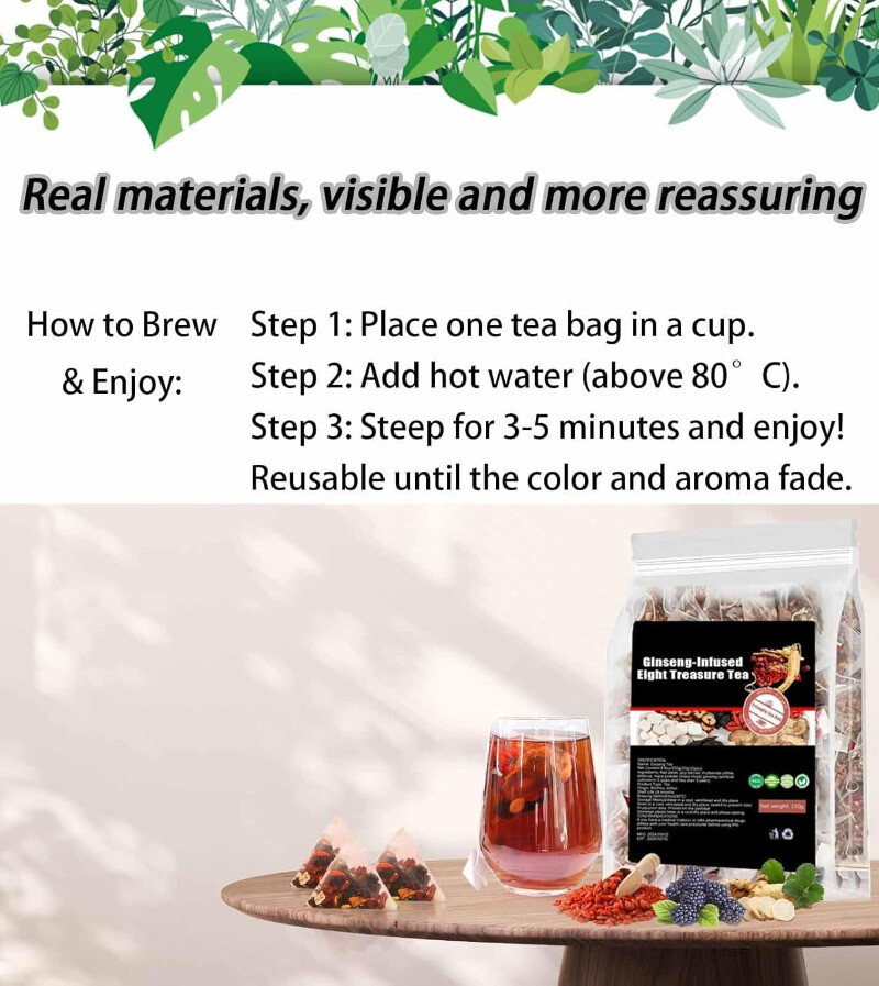 Ginseng six treasure tea , Kidney tea ,liver tea , red date tea , kidney health