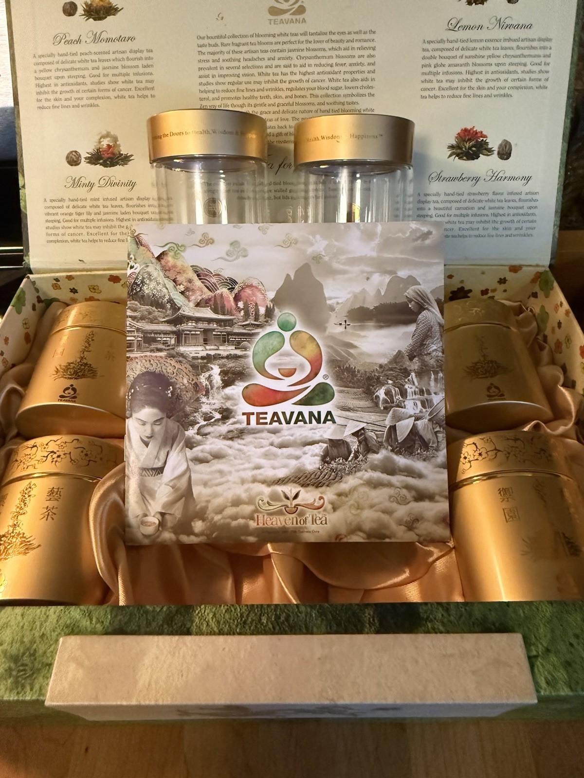 New Old Stock Teavana Imperial Blooming Collection Glass Set