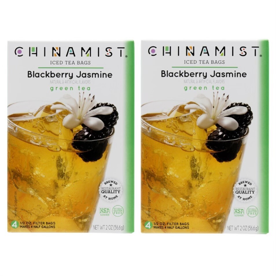China Mist – Blackberry Jasmine Green Tea Infusion, 1/2 oz Filter Bags (2 PACK)