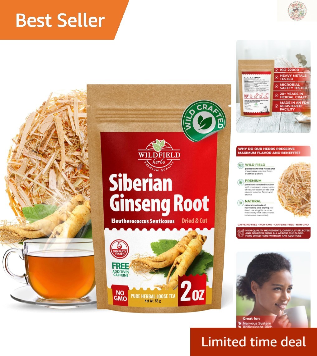 2oz Siberian Ginseng Herbal Tea – Antioxidant Rich & Gluten-Free