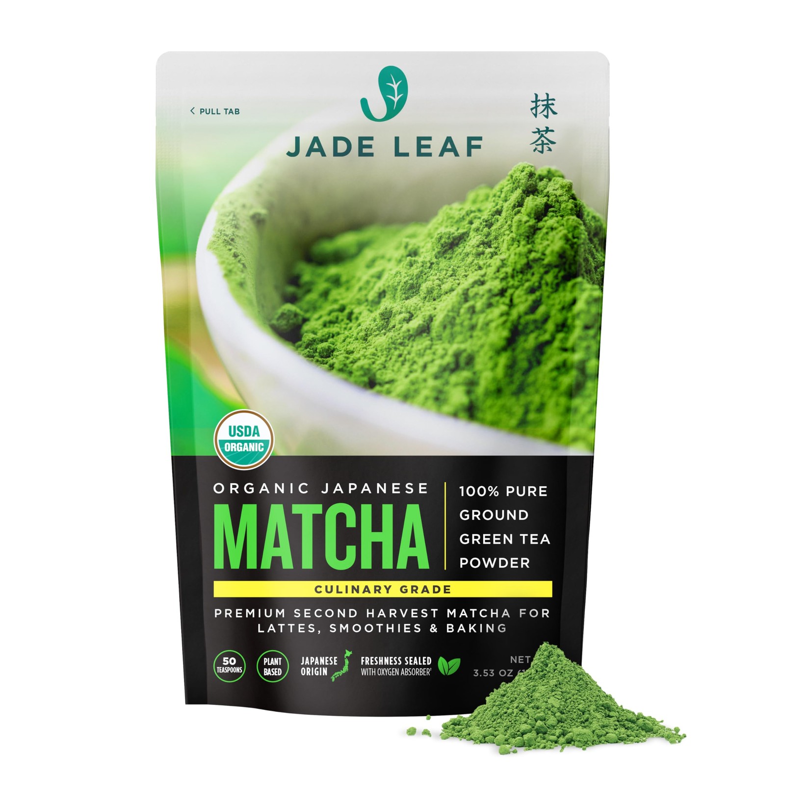 Jade Leaf Matcha Organic Culinary Grade Matcha Powder – Premium Second Harves…