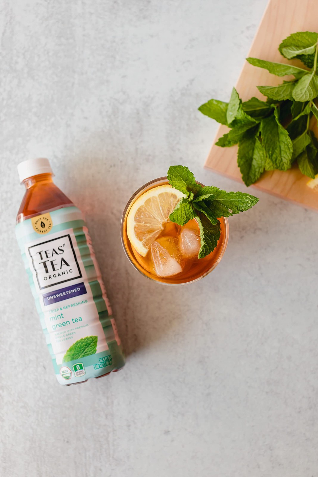Teas’ Tea Unsweetened Mint Green Tea 16.9 Fl Oz (Pack Of 12) Organic,