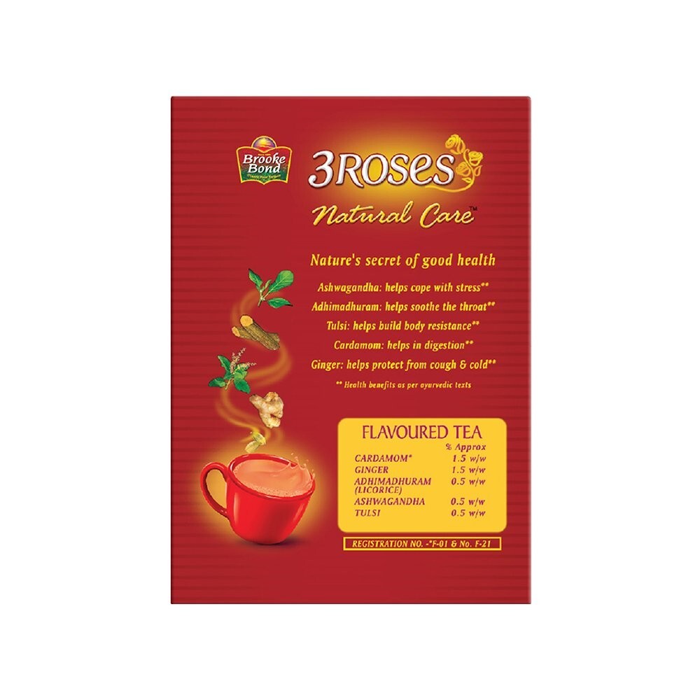 BROOKE BOND 3 ROSES NATURAL CARE MASALA TEA (250GM)