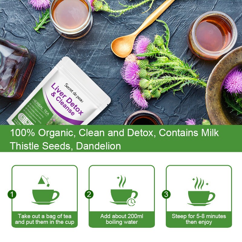 30/60/90 Bags Liver Cleanse & Detox Support Liver Detox Tea Herbal Kidney