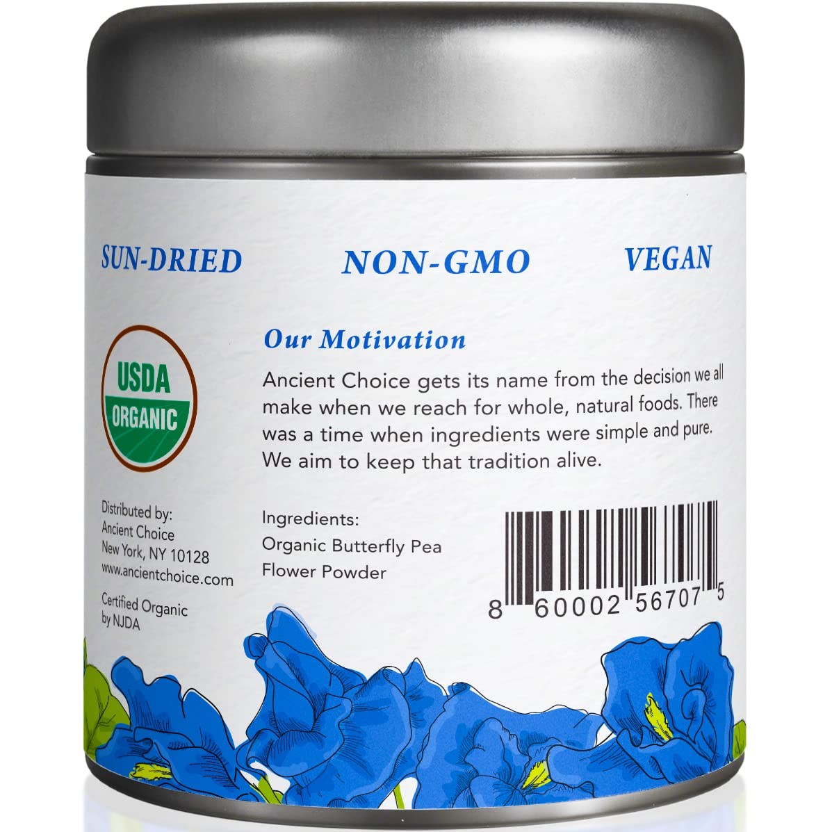Ancient Choice – Blue Matcha (50 grams) | Butterfly Pea Flower Powder Tea | M…