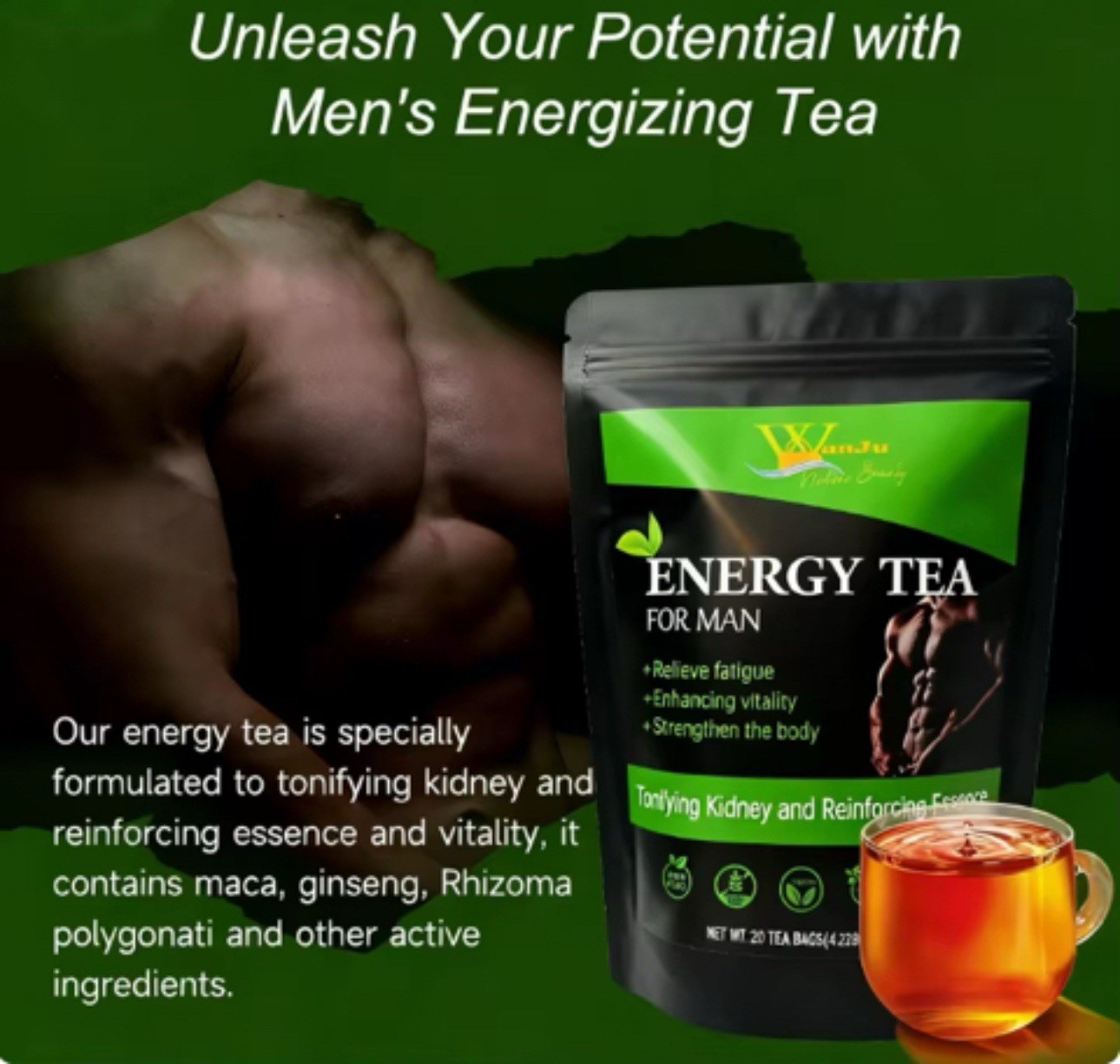 Energy tea for man Releive fatigue+Enhancing Vitality + strengthen the body.