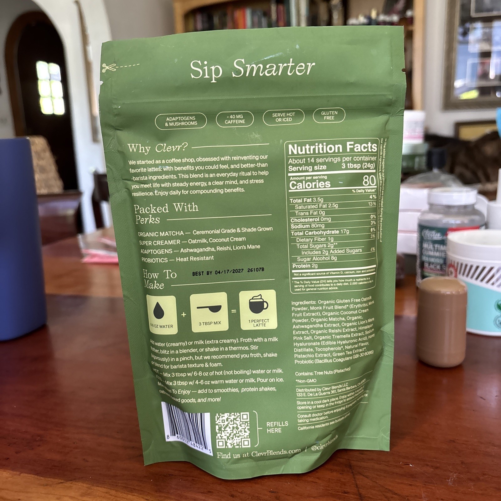 Clevr Honey Pistachio Matcha Superlatte 12oz