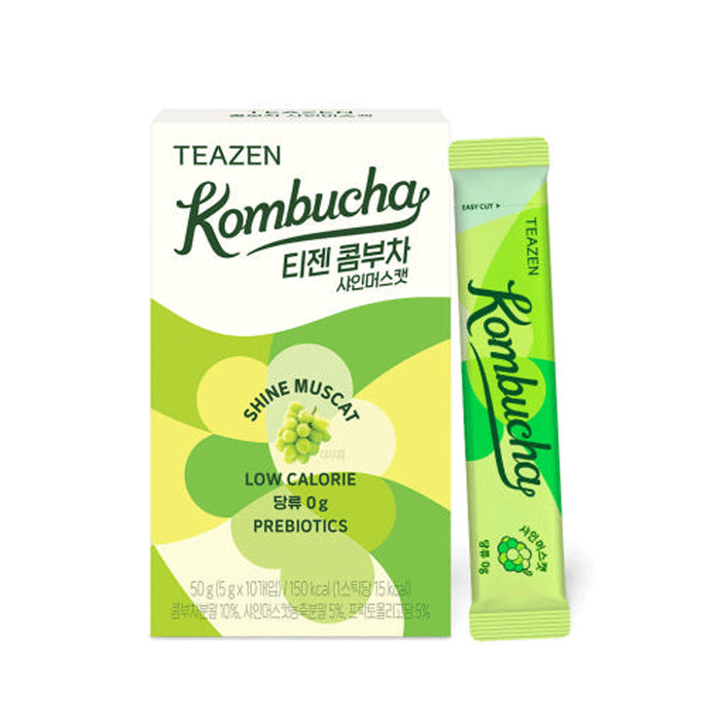 TEAZEN Kombucha 30 Sticks Set – Lemon & Peach & Shine Muscat | BTS Favorite