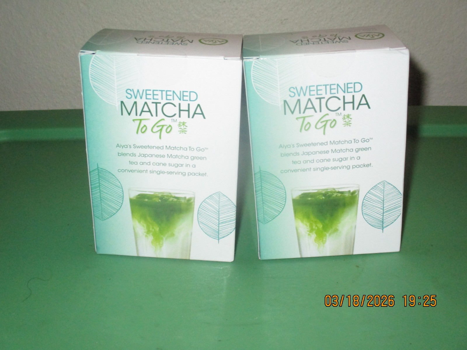 Aiya Japanese Sweetened Matcha to Go Green Tea Mix (8 packets) Exp 11/18/26