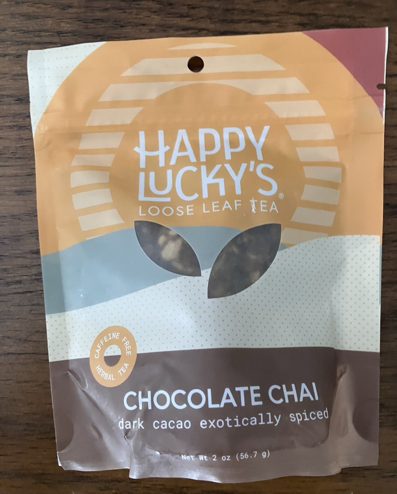 Happy Lucky’s 2 Ounces Loose Leaf Herbal Tea Chocolate Chai Caffeine-Free