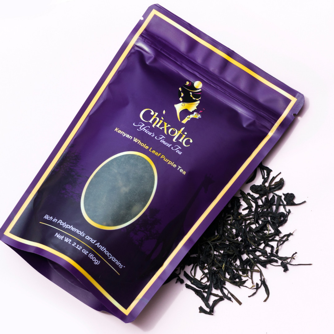 Whole Leaf Kenyan Purple Tea | Steamed | High Antioxidants | Anti Aging | 60 g