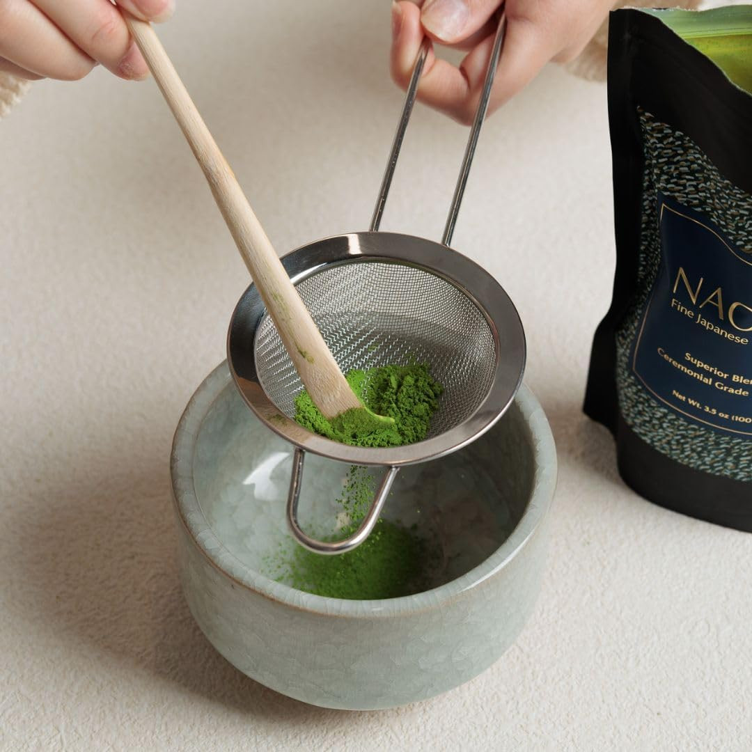 Large Stainless Steel Matcha Tea Sifter with Handle Matcha Set – Eliminate Cl…