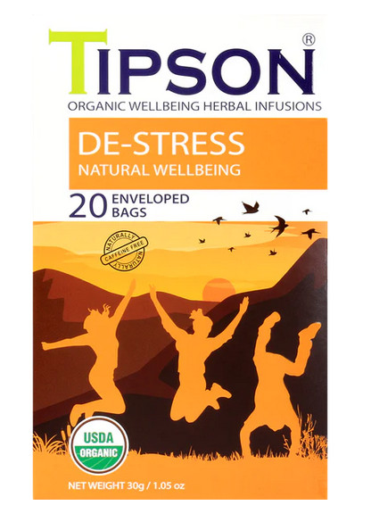 Tipson De-stress Natural Wellbeing20 Ceylon Tea Bags – 30g