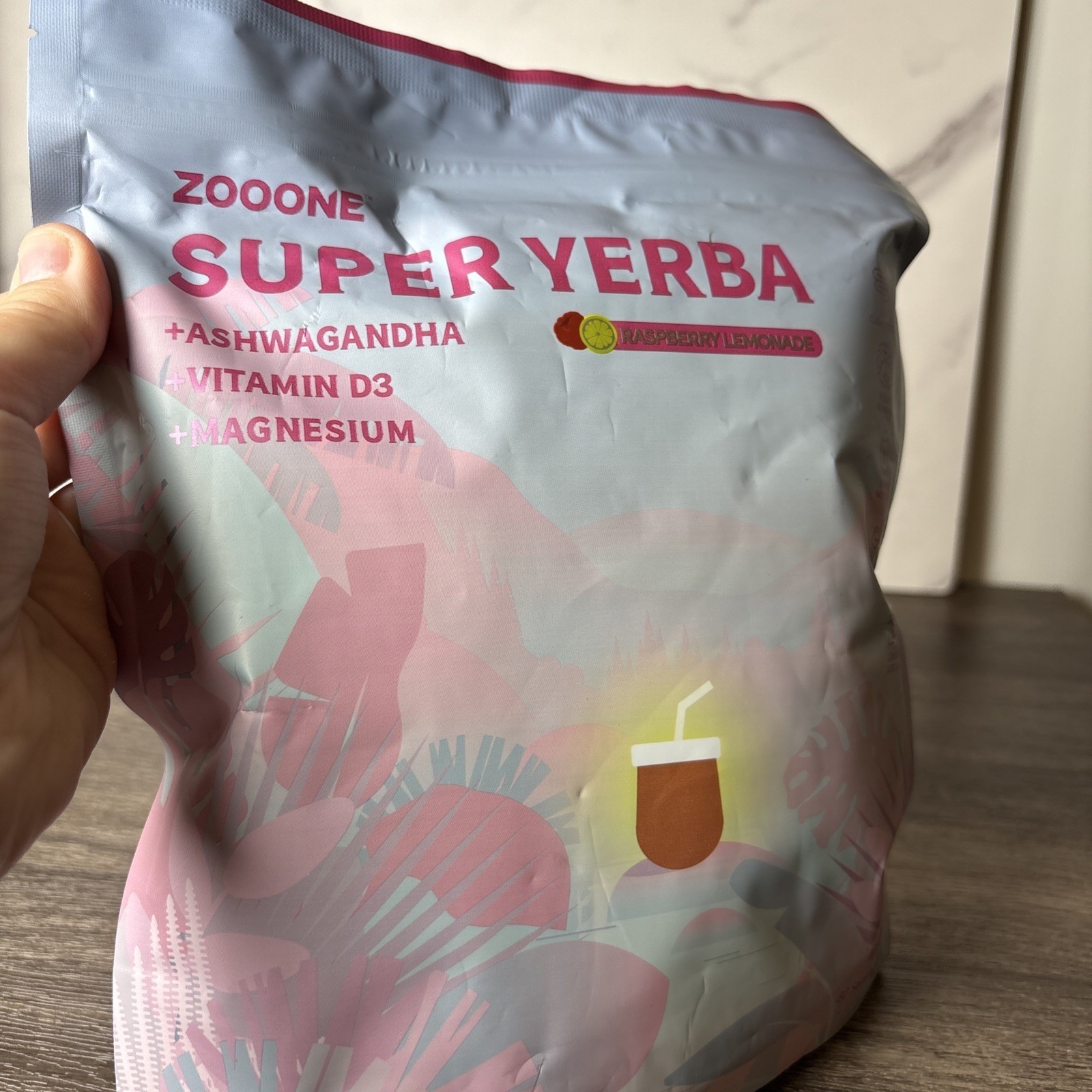 ZOOONE Super Yerba Mate Instant Powder – Raspberry Lemonade Flavor | 30 S